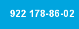 922 178-86-02 922 178-86-02